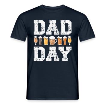 Dad Day Beer Lover Paternity Best Dad - Men's T-Shirt - navy - Front - AI Model Male 178 light (178cm)