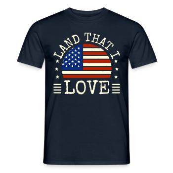 Land, Das Ich Liebe Usa Amerikanische Flagge 4. - Männer T-Shirt - Navy - Vorne - AI Model Male 178 light (178cm)