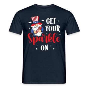Holen Sie Sich Ihr Funkeln Auf Usa American Flag - Männer T-Shirt - Navy - Vorne - AI Model Male 178 light (178cm)