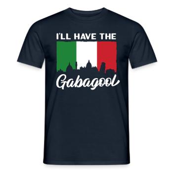 I will fly the Gabagool Italian Pride Italy flag - Men's T-Shirt - navy - Front - AI Model Male 178 light (178cm)