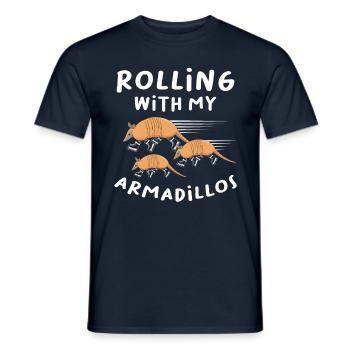 Niedliches Gürteltier Flüsterer Wildlife - Männer T-Shirt - Navy - Vorne - AI Model Male 178 light (178cm)