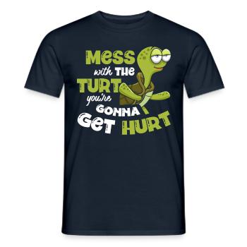 Jouez avec le turt, vous serez blessé - T-shirt homme - marine - Devant - AI Model Male 178 light (178cm)