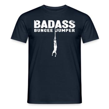 Badass Bungee Jumper Bungee Jumping Adrenalin - Männer T-Shirt - Navy - Vorne - AI Model Male 178 light (178cm)