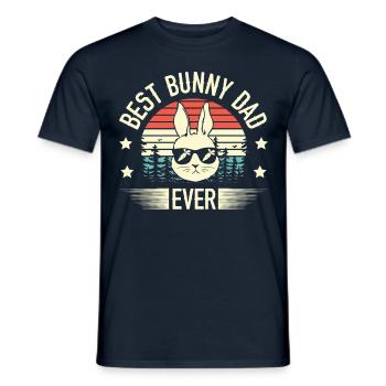 Meilleur papa lapin de tous les temps Amour des lapins Fête des pères - T-shirt homme - marine - Devant - AI Model Male 178 light (178cm)