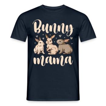 Bunny Mom Rabbit Lover Best Mom Ever - Men's T-Shirt - navy - Front - AI Model Male 178 light (178cm)
