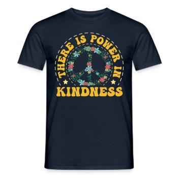 There is strength in kindness, inspiration, - Men's T-Shirt - navy - Front - AI Model Male 178 light (178cm)