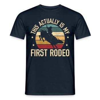 Bull Rider Bull Riding Western Rodeo Cowboy - Men's T-Shirt - navy - Front - AI Model Male 178 light (178cm)