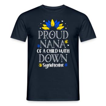 Proud Nana of a child with - Men's T-Shirt - navy - Front - AI Model Male 178 light (178cm)
