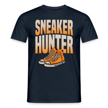 Sneaker Hunter Sneakerhead Schuh Sammler - Männer T-Shirt - Navy - Vorne - AI Model Male 178 light (178cm)