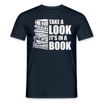 Jetez un coup d’œil, c’est dans un - T-shirt homme - marine - Devant - AI Model Male 178 light (178cm)
