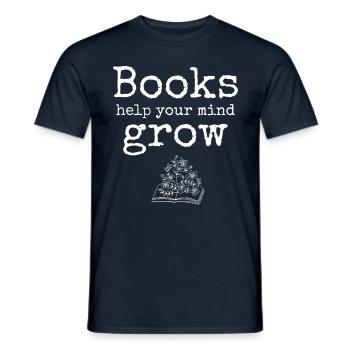 Les livres aident votre à grandir Rat de bibliothèque - T-shirt homme - marine - Devant - AI Model Male 178 light (178cm)