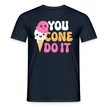 You Cone Do It Ice Cream Lover - T-shirt homme - marine - Devant - AI Model Male 178 light (178cm)