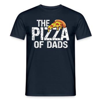 Die Pizza Der Besten Väter Vatertag Aller Zeiten - Männer T-Shirt - Navy - Vorne - AI Model Male 178 light (178cm)