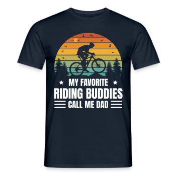 My favorite riding friends call me dad - Men's T-Shirt - navy - Front - AI Model Male 178 light (178cm)
