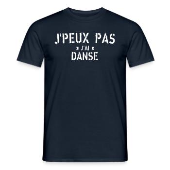 J peux pas j ai Danse - T-shirt homme - marine - Devant - AI Model Male 178 light (178cm)
