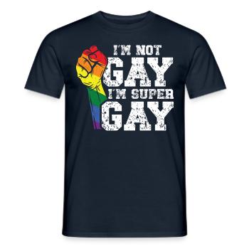 Fierté Gay Diversité sexuelle Gay Fierté gay - T-shirt homme - marine - Devant - AI Model Male 178 light (178cm)