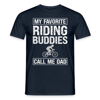 My favorite riding friends call me dad - Men's T-Shirt - navy - Front - AI Model Male 178 light (178cm)