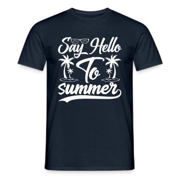 Saison d’été Vacances tropicales Plage Été - T-shirt homme - marine - Devant - AI Model Male 178 light (178cm)