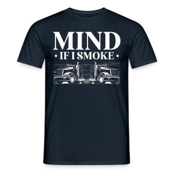 Trucker Job Profession Diesel trailer Truck driver - Men's T-Shirt - navy - Front - AI Model Male 178 light (178cm)