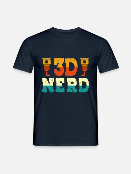 3d-nerd-3d-drucker-düse 3d-druck-liebhaber - Männer T-Shirt - Navy