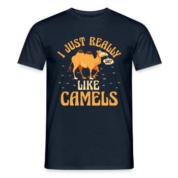 Camel Lover Desert Animal Wildlife Africa - Men's T-Shirt - navy - Front - AI Model Male 178 light (178cm)