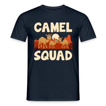 Camel Lover Desert Animal Wildlife Africa - Men's T-Shirt - navy - Front - AI Model Male 178 light (178cm)