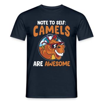 Camels are a fantastic - Men's T-Shirt - navy - Front - AI Model Male 178 light (178cm)