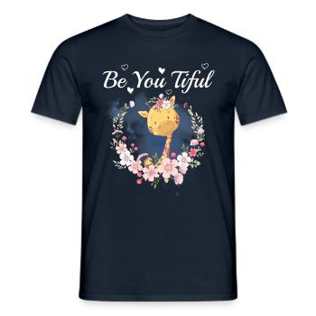 Giraffe Lover Zoo Zookeeper Animal Care Animal - Men's T-Shirt - navy - Front - AI Model Male 178 light (178cm)