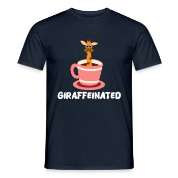 Girafe Café Girafe Gardien de zoo Gardien de zoo - T-shirt homme - marine - Devant - AI Model Male 178 light (178cm)