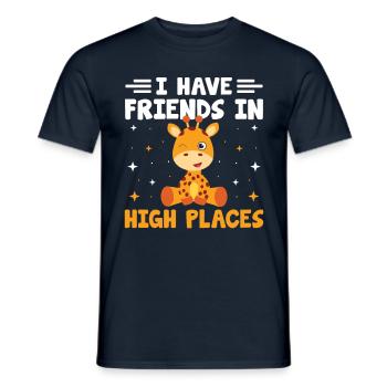 Giraffe Lover Zoo Zookeeper Zookeeper - Men's T-Shirt - navy - Front - AI Model Male 178 light (178cm)