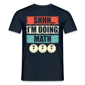 Ich Mache Mathe Bodybuilder Bodybuilding - Männer T-Shirt - Navy - Vorne - AI Model Male 178 light (178cm)