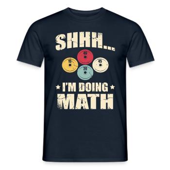 Ich Mache Mathe Bodybuilder Bodybuilding - Männer T-Shirt - Navy - Vorne - AI Model Male 178 light (178cm)