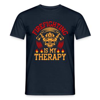 Fire Brigade Fire Brigade Firefighter Fire Brigade - Men's T-Shirt - navy - Front - AI Model Male 178 light (178cm)