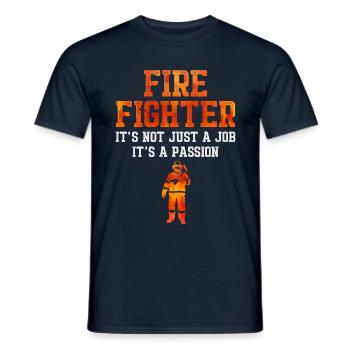 Fire Brigade Fire Brigade Firefighter Fire Brigade - Men's T-Shirt - navy - Front - AI Model Male 178 light (178cm)