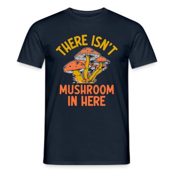 Hier Gibt Es Keinen Pilz Veganer Vegetarier - Männer T-Shirt - Navy - Vorne - AI Model Male 178 light (178cm)
