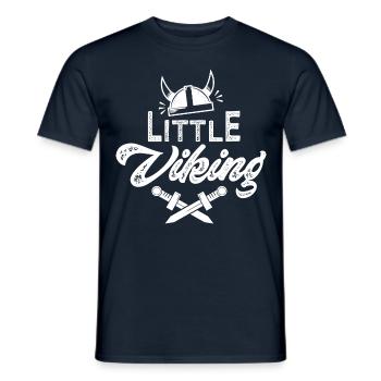 Kleine Wikinger-Babyfamilie für Jungen - Männer T-Shirt - Navy - Vorne - AI Model Male 178 light (178cm)