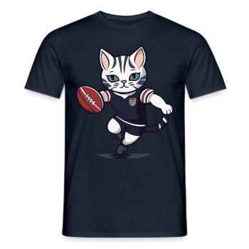 Cat - Men's T-Shirt - navy - Front - AI Model Male 178 light (178cm)