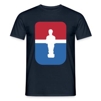 Foosball table football logo - Men's T-Shirt - navy - Front - AI Model Male 178 light (178cm)