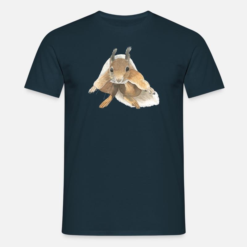 Eichhörnchen springen squirrel - Männer T-Shirt - Navy