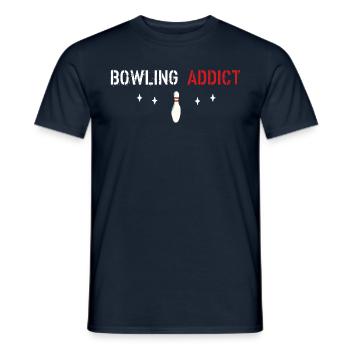 Bowling addict - Men's T-Shirt - navy - Front - AI Model Male 178 light (178cm)