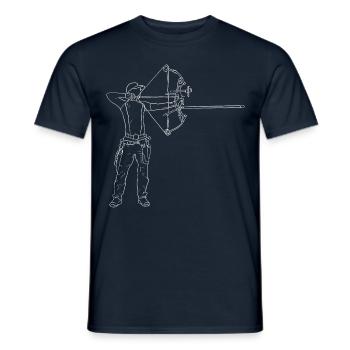 Archer - T-shirt homme - marine - Devant - AI Model Male 178 light (178cm)