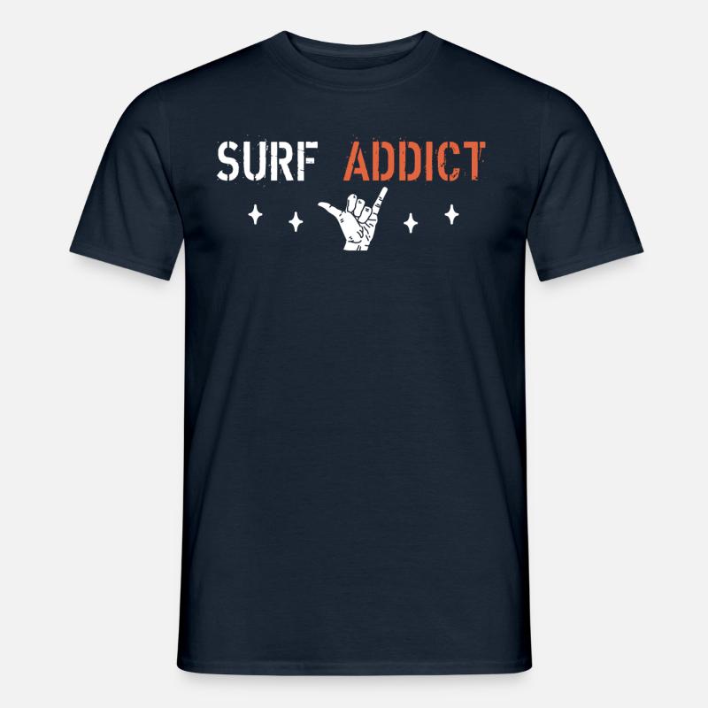 Surf-Süchtiger - Männer T-Shirt - Navy