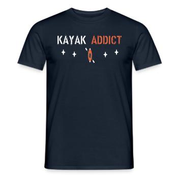 kayak addict - T-shirt homme - marine - Devant - AI Model Male 178 light (178cm)