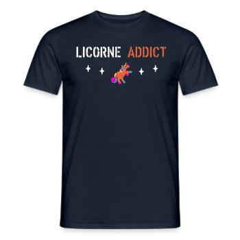 Unicorn addict - Men's T-Shirt - navy - Front - AI Model Male 178 light (178cm)