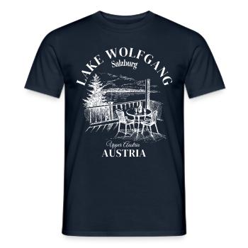 Lake Wolfgang, Austria, Upper Austria - Men's T-Shirt - navy - Front - AI Model Male 178 light (178cm)