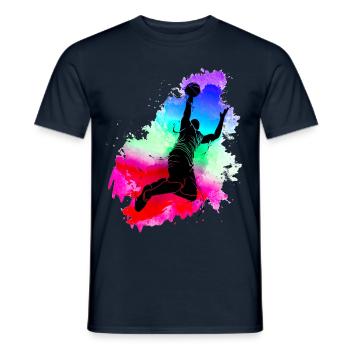 Basketballer Basketballspieler Basketball Sport - Männer T-Shirt - Navy - Vorne - AI Model Male 178 light (178cm)