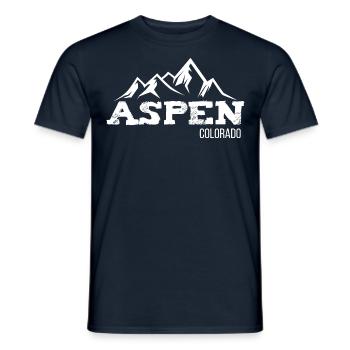 Aspen Colorado - Männer T-Shirt - Navy - Vorne - AI Model Male 178 light (178cm)