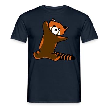 Roter panda - Männer T-Shirt - Navy - Vorne - AI Model Male 178 light (178cm)