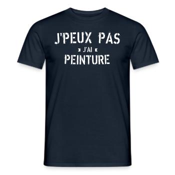 J peux pas j ai peinture - T-shirt homme - marine - Devant - AI Model Male 178 light (178cm)