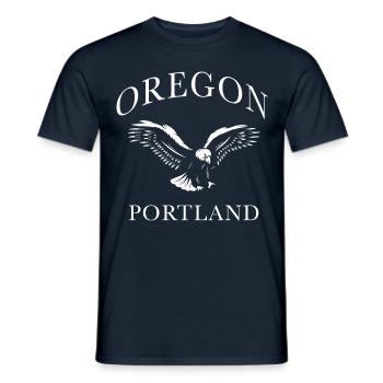 Oregon Portland Eagle - T-shirt homme - marine - Devant - AI Model Male 178 light (178cm)
